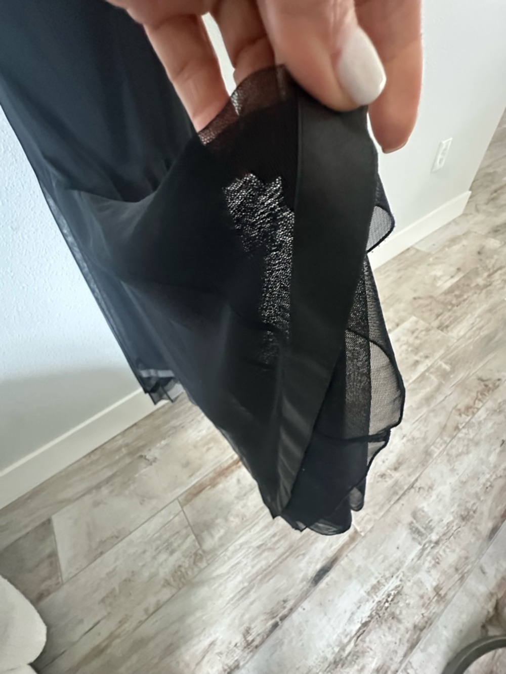 Black Spaghetti Strap Flowy Slip Dress - Picture 3 of 12